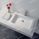 European Rectangular Modern Solid Surface Smooth Surface Above Counter Bathroom Wash Basin/Sink (JZ1011)