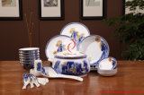 High Quality Luxury White and Blue Tableware
