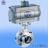 Stainless Steel Horizontal Type Aluminium Pneumatic Actuator Clamped Butterfly Valve for Pharmacy, Food and Beverage Processing