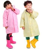 Nylon Fabric PU Coating Raincoat Jacket for Kids/Children