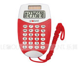 8 Digits Display Dual Power Pocket Calculator with Hanging Cord (LC323A)