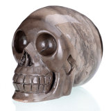Natural Unnamed Jasper Carved Human Skull Carving #1V31, Crystal Healing