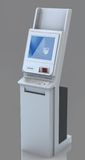 Height Adjustable Information Kiosk with Metal Keyboard