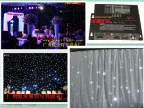 Disco LED Star Curtain White Cloth Light 4X6 Backdrop for Wedding Stage