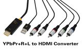 New YPbPr+Audio (R+L) to HDMI Converter Cable