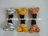 Elastic Plush Bone Squeaky Chew Tug Dog Toy