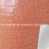 Crocodile Grain PVC Leather for Sofa Cover Hw-865