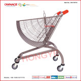 New Designed Fan-Shaped Supermarket Shopping Trolley Cart (OW-FST01)