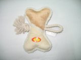 Knotted Pet Toy Cotton Rope Bone with Squeaker