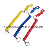 P-Hook Different Colours PVC Spring Key Chain