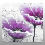 Handmade Purple Flowers Oil Painting