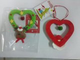 Hot Heart Shape Colourful Polymer Clay with Father or Animal Christmas Decoration.