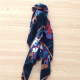 Printed Pure Wool Scarf for Winter