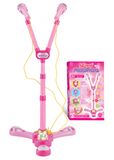 Plastic Electric Karaoke Double Microphone Toy with Light