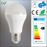 Aluminum and Plastic A60 9W 6000k LED Light Bulb