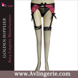 Newest Mesh Stockings with Lace Garter Belt for Women (DY01-015b)