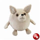Round White Dog Stuffed Plush Toy