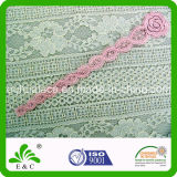 Pink Thin Size Embroidery Lace for Ladies' Clothing