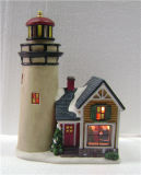 Harborside Village Porcelain Lighted Christmas House