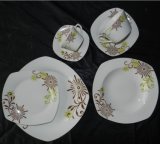 Ceramic Coffee Cup and Dinner Plate Porcelain Tableware Set