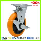 125mm Swivel Plate Locking PU Caster Wheel (P740-36FB125X40Z)