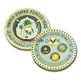 Custom Diamond Cut Foreign Military Souvenir Coin