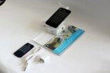 Alarm Phone Holder, Charging&Alarm for Phone Acrylic Mount Label Available (IES1109)