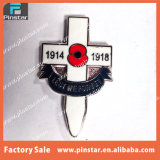 Bulk Cheap Souvenir Cross Poppy Flower Lapel Pin Badges