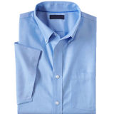 Button Down Collar Short Sleeve Men's Formal Shirt (WXM273)
