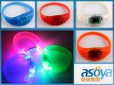 LED Silicone Voice Control Wristband