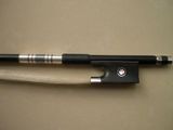 Black Carbon Fiber Bow Nickel Cooper Amounted Ebony Frog for Violin