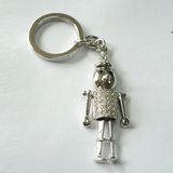 Robot Crystal Metal Key Chain