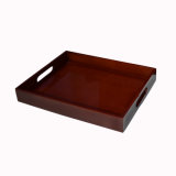 Specular Lacquer Wooden Tray, Guestroom Amenity Tray (PB141)