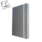 A5 Grey Notebooks Paper with Grey Elastic Band, Hardcover Notepads for School Students