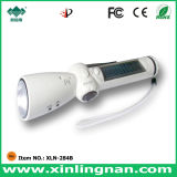 Solar Crank LED Flashlight & Emergency Solar Dynamo Flashlight & FM/Am Radio LED Flashlight