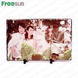 Freesub 2015 Blank Sublimation Rock Photo Slate with Clock (SH-37)