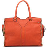 Trendy Leather PU Handbag with Chain Around (LDO-15099)