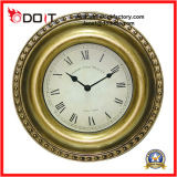 Oversized Gold Bronze Plastic Antiqued Wall Clock for Decoration