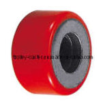 90mm Red PU Forklift Caster Wheel for Factory