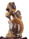 Natural Yellow Tiger's Eye Turtle/Tortoise Carving #Ad75