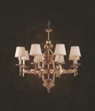 Copper Lighting Fixture with Fabric Decoration (N10052-8)