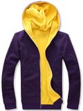 100% Polyester Long Sleeve Zipper Men's Hoodies