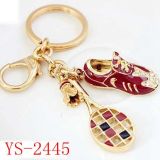 New Design Badminton Sport Alloy Keychain Promotional Gifts