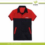 Red and Black Unisex Safety Working Uniform (F122)