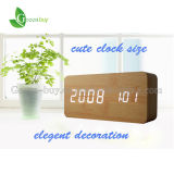 New Thermometer LED Display Wooden Alarm Clocks