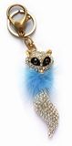 Flashing Fur Fox Key Chain