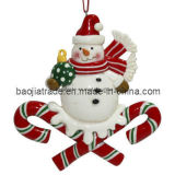 Christmas, Clay Dough Snowman Ornament (BKC0123)