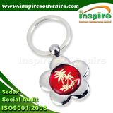 Flower Metal Key Chain for Souvenir Gift (K421CD)