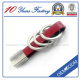 Customized Leather Key Chain with Ring (CXWY-K01)