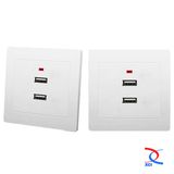 White Color 2 USB Wall Socket